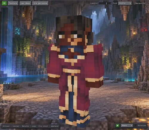 Mage cramoisi, fond Grotte.