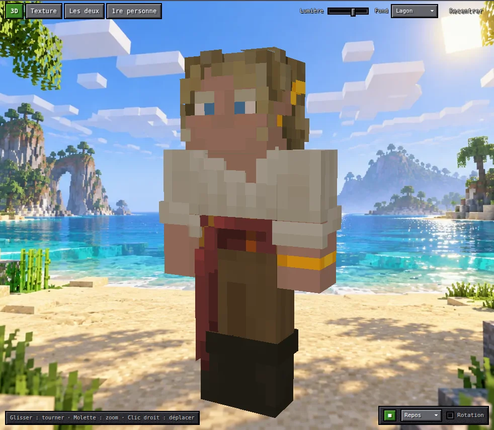 Pirate doré, fond Lagon
