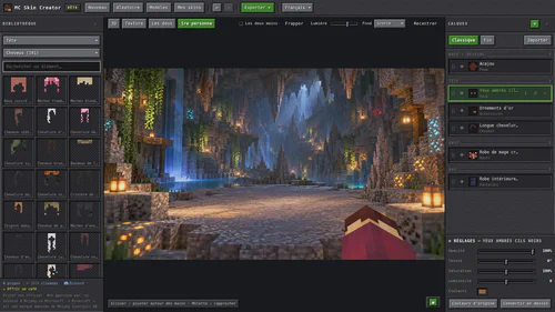 La vue à la première personne, ajustée numériquement sur une capture du jeu.